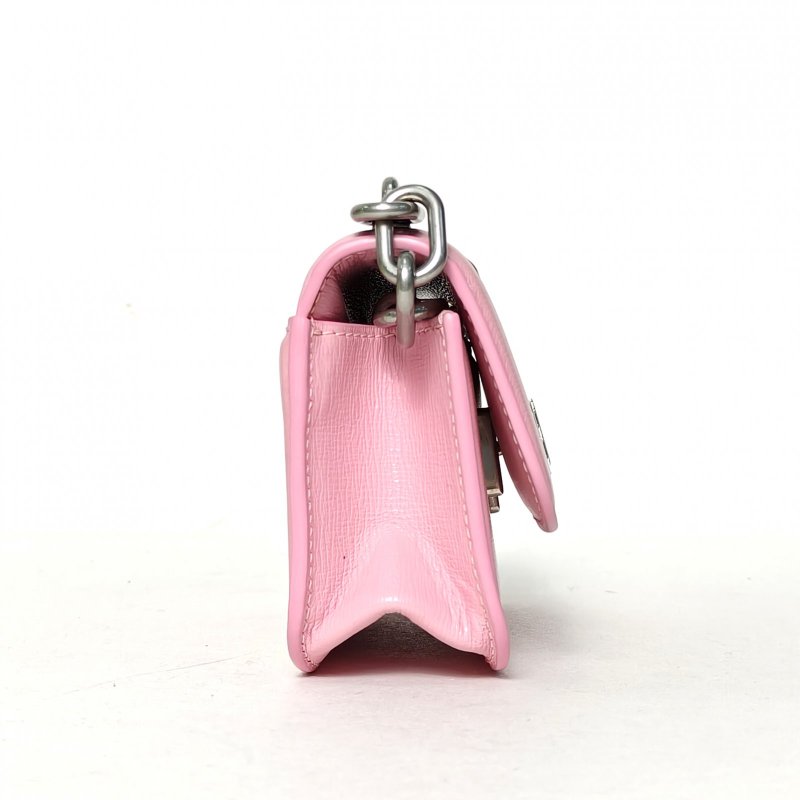 BALENCIAGA 粉色牛皮Gossip單肩包XS肩背包-1