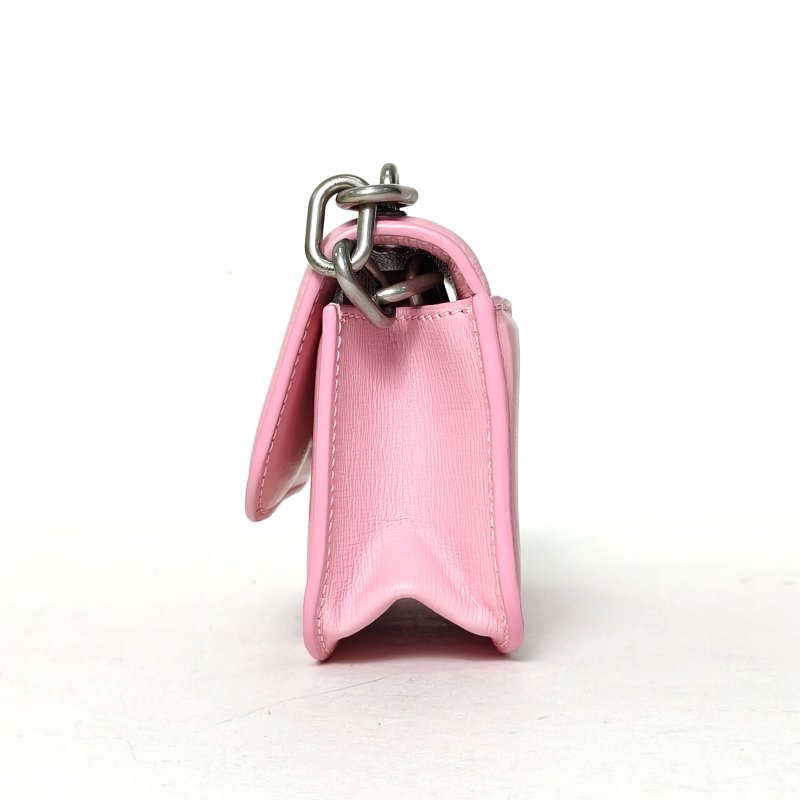 BALENCIAGA 粉色牛皮Gossip單肩包XS肩背包-3