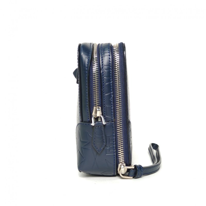 GIVENCHY 藍色牛皮五角星浮雕手拿包肩背包-1