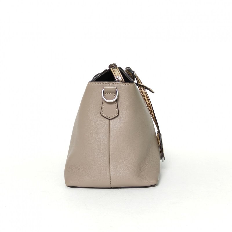 FENDI BYTHEWAY中號灰色牛皮/蛇皮肩背包-3