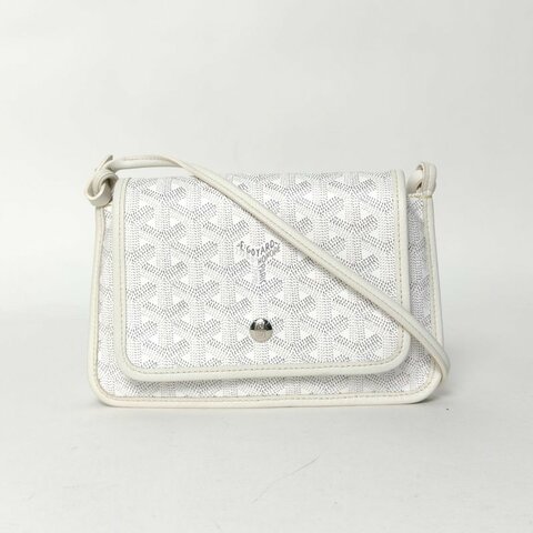 GOYARD PLUMET三層WOC白色PVC肩背包