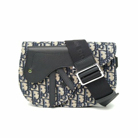 DIOR SADDLE馬鞍信使胸包老花帆布銀扣2020肩背包