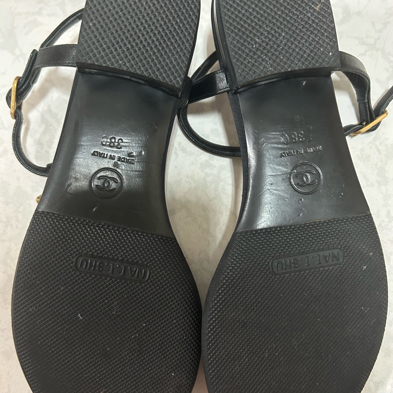 CHANEL 經典款涼鞋38.5尺寸-6