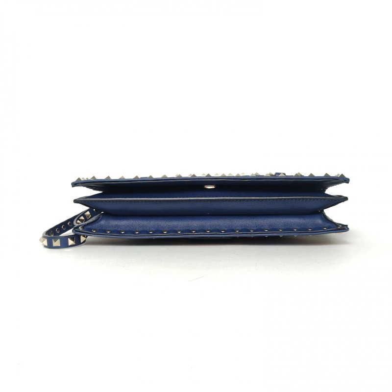 VALENTINO 拼色牛皮手拿包-條紋肩背包-4