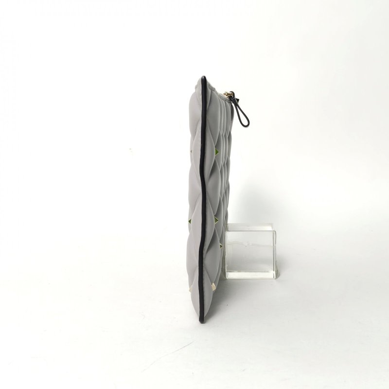 VALENTINO 灰色羊皮手拿包肩背包-1