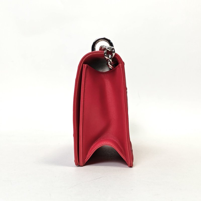 DIOR Diorama盾牌包中號25玫紅羊皮銀扣2015肩背包-1