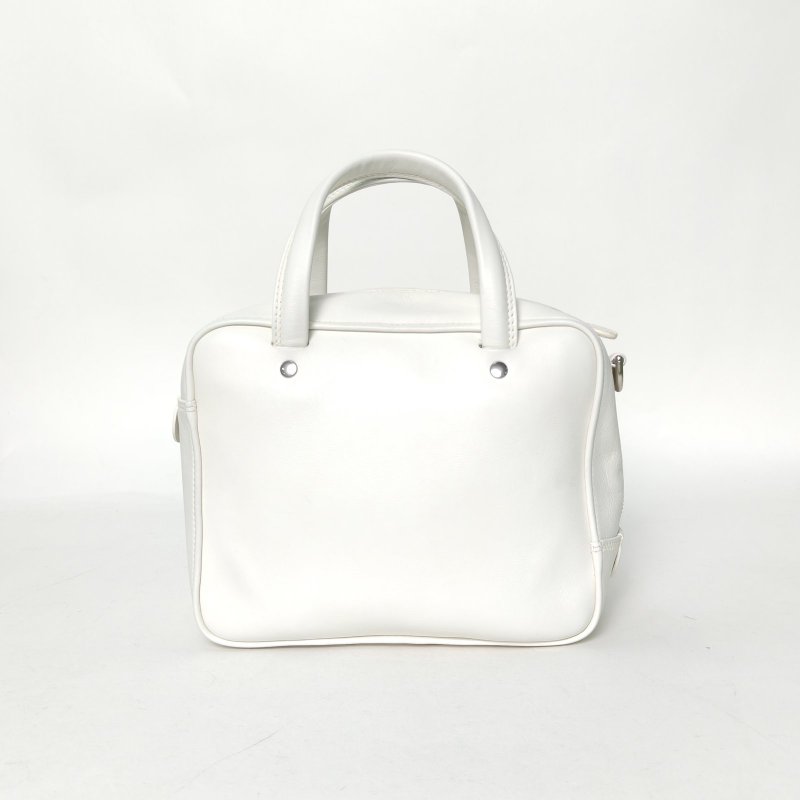 BALENCIAGA 白色牛皮方塊包手拎包肩背包-2