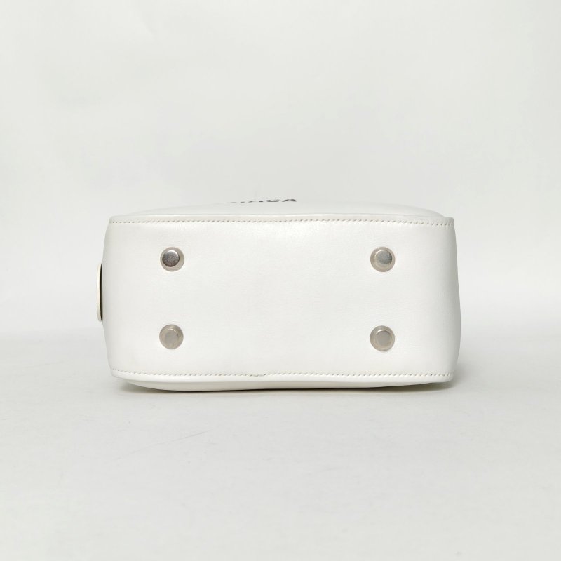 BALENCIAGA 白色牛皮方塊包手拎包肩背包-4