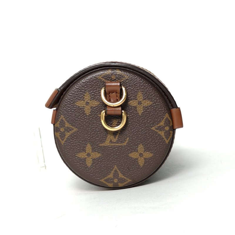 LOUIS VUITTON PAPILLON巴比龍TRUNK鏈條圓桶包老花PVC晶片肩背包-1