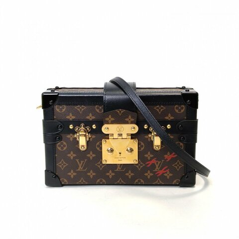 LOUIS VUITTON PETITEMALLE月光寶盒20拼老花牛皮/PVC201820牛皮拼PVC肩背包