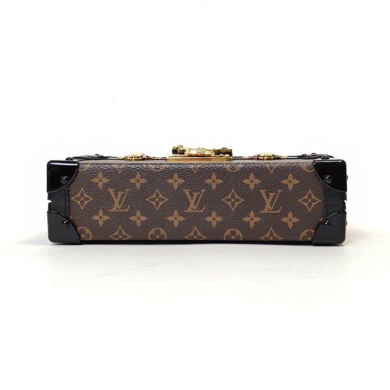 LOUIS VUITTON PETITEMALLE月光寶盒20拼老花牛皮/PVC201820牛皮拼PVC肩背包-4