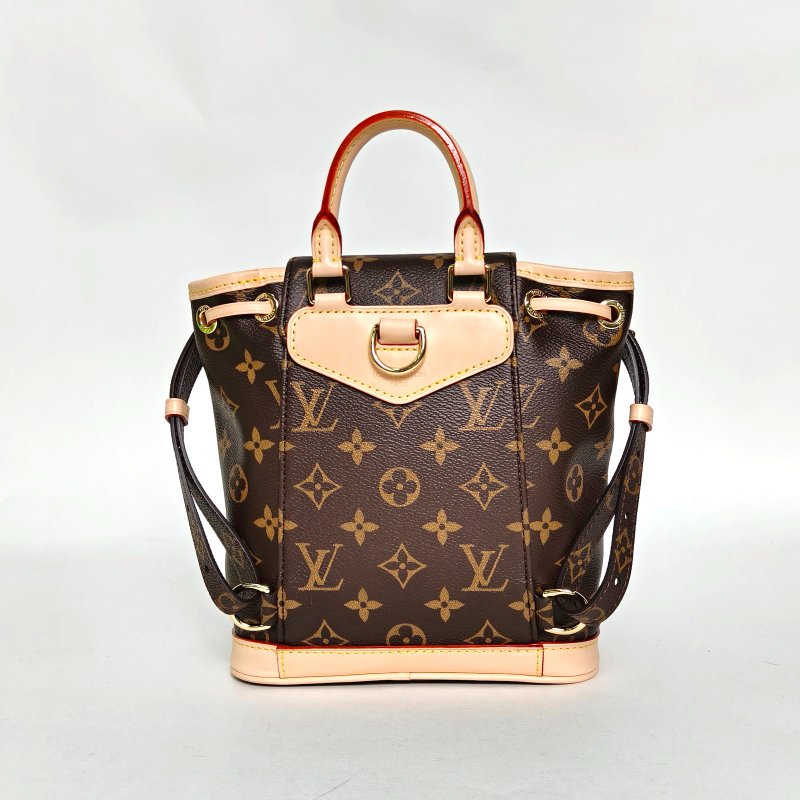 LOUIS VUITTON MontsourisPM雙肩包mini24老花PVC晶片肩背包-2