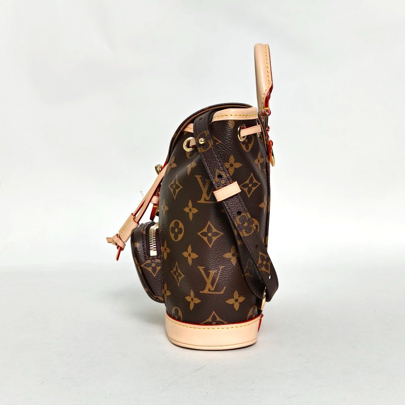 LOUIS VUITTON MontsourisPM雙肩包mini24老花PVC晶片肩背包-3