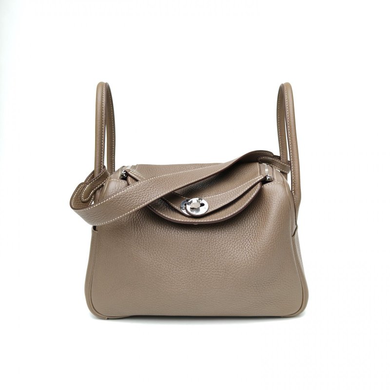 HERMES Lindy2618大象灰TC皮Y刻銀扣肩背包-0