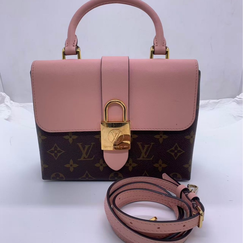 二手路易威登 Lv Locky BB粉色鎖頭包-0