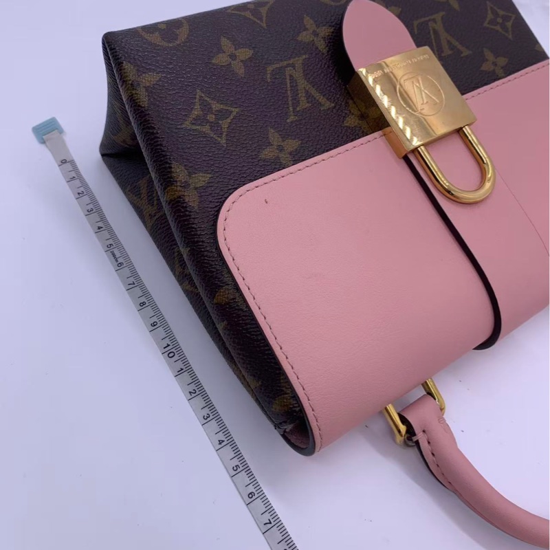 二手路易威登 Lv Locky BB粉色鎖頭包-9