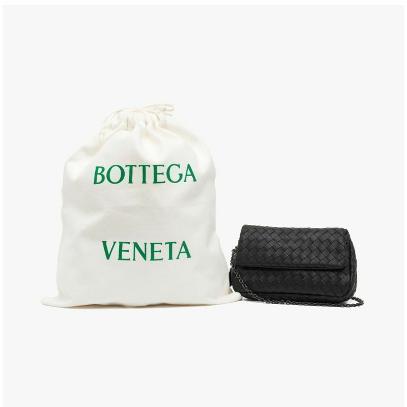 BOTTEGA VENETA 迷你鏈 Intrecciato 納帕斜背包-9
