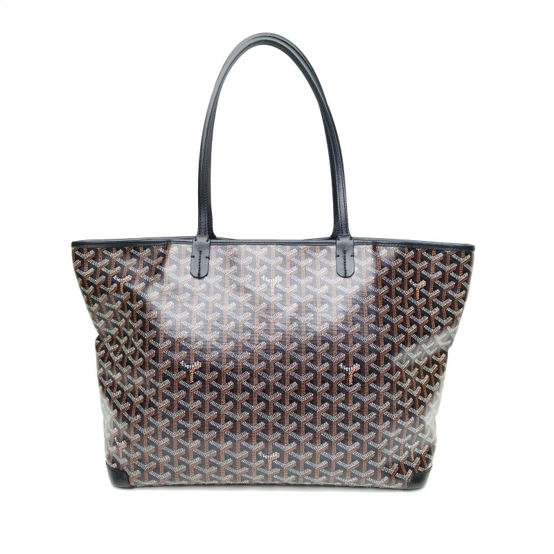 GOYARD Artois拉鏈購物袋Tote大號35黑色PVC肩背包-0