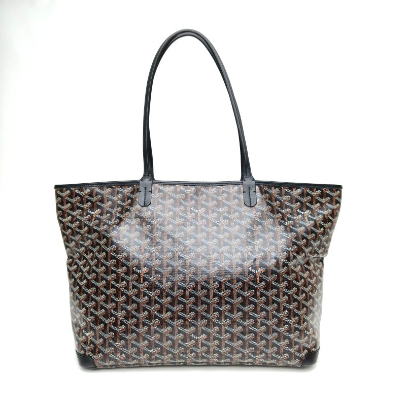 GOYARD Artois拉鏈購物袋Tote大號35黑色PVC肩背包-2