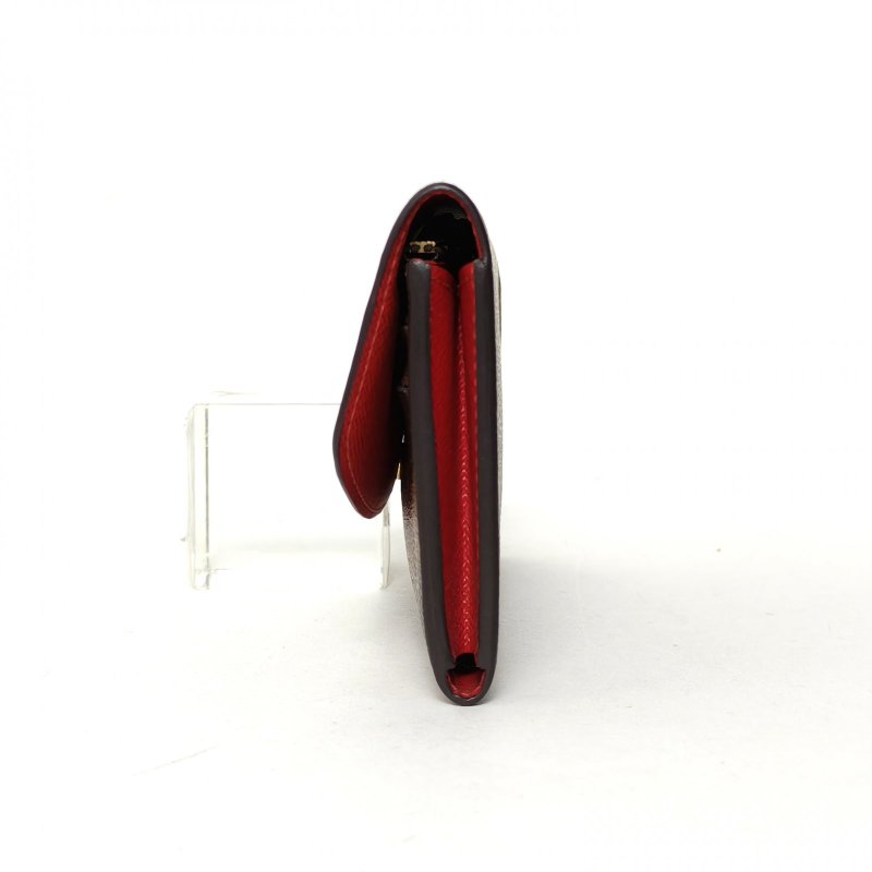 LOUIS VUITTON 棕色棋盤格PVC2016長款豆豆錢包肩背包-1