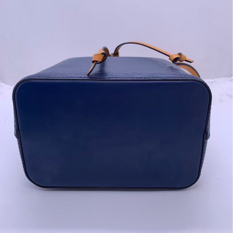 二手LV NEONOE bb 藍色拼黃色 水波紋水桶，尺寸：20x13x20-4