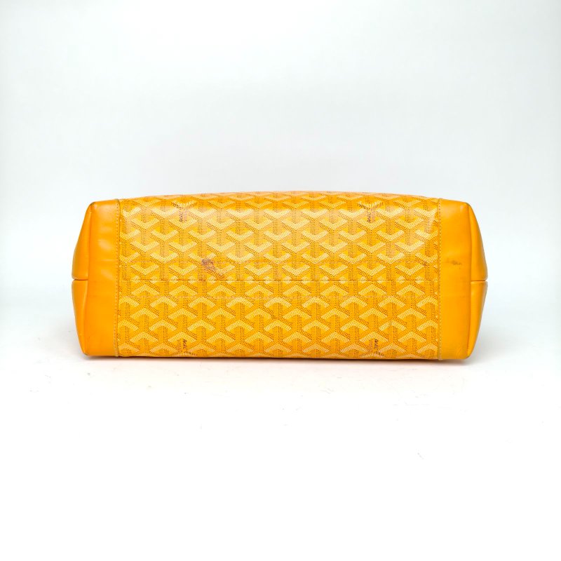 GOYARD BellechasseBiaude托特包36黃色PVC銀扣肩背包-4