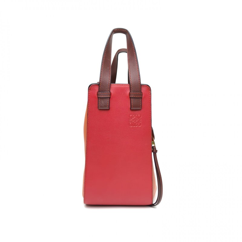 LOEWE Hammock吊床包小號拼色牛皮金扣肩背包-1
