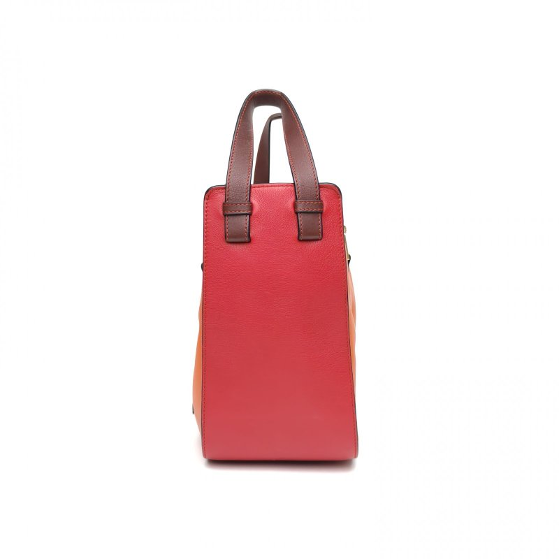 LOEWE Hammock吊床包小號拼色牛皮金扣肩背包-3