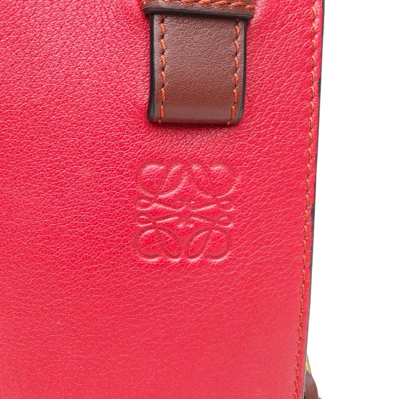 LOEWE Hammock吊床包小號拼色牛皮金扣肩背包-4