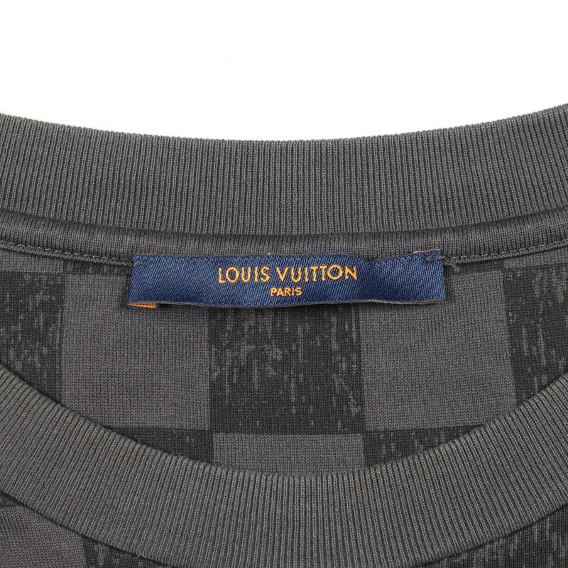 路易威登 Damier T 卹 RM2129NPGHCY32HLY32W 純棉 灰色 黑色 二手 男款 XL-2