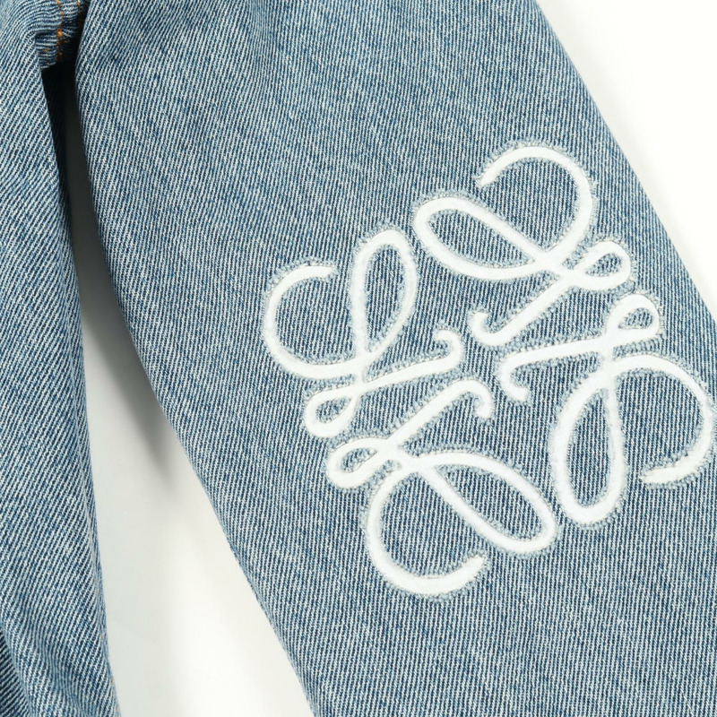 LOEWE Anagram 牛仔夾克，棉質，海軍藍，#34，二手女款-4