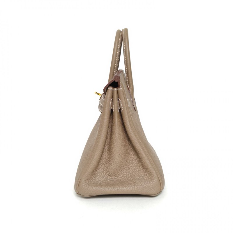 HERMES Birkin2518大象灰Togo皮Z刻金扣肩背包-3