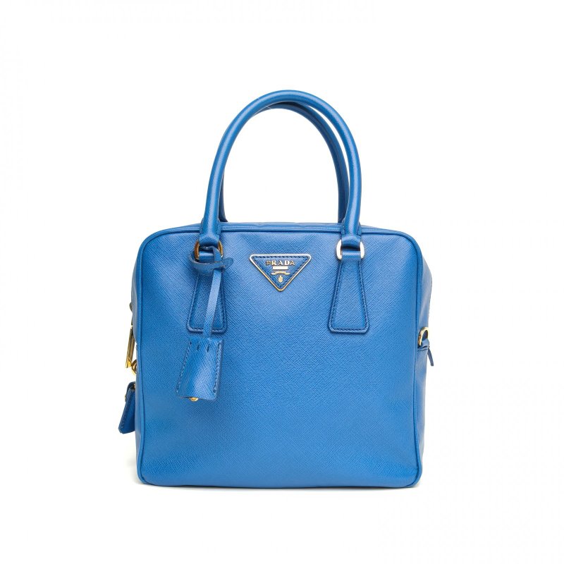 PRADA 藍色牛皮單肩包肩背包-0
