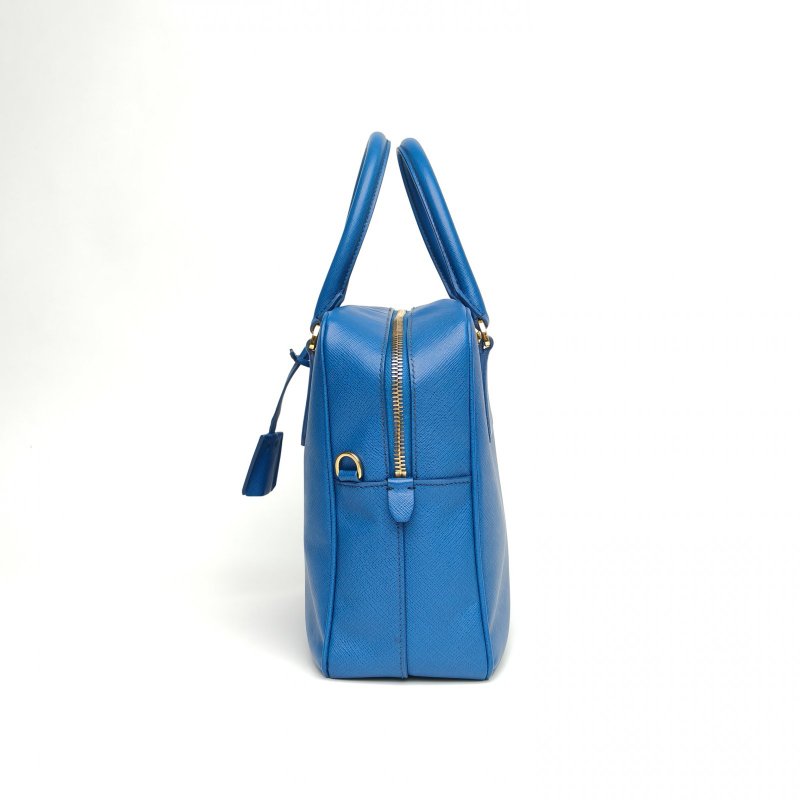 PRADA 藍色牛皮單肩包肩背包-1