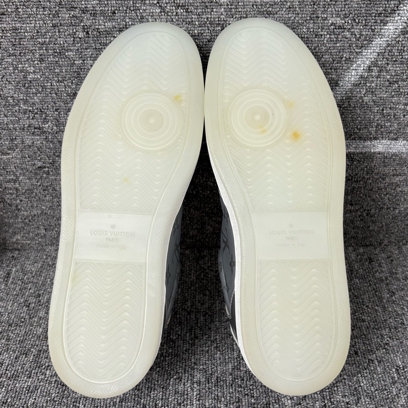 LV 97新路易威登 銀色亮皮面老花板鞋 @41.5碼-3