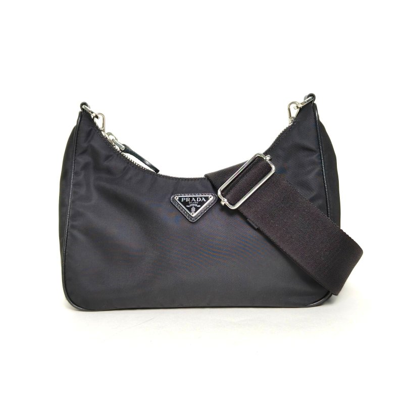 PRADA Hobo三合一黑色尼龍肩背包-0