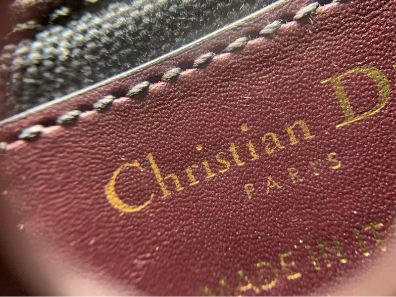 二手Dior/迪奧 酒紅色老花蒙田30單肩斜挎包 尺寸24×17cm 19年編碼-7