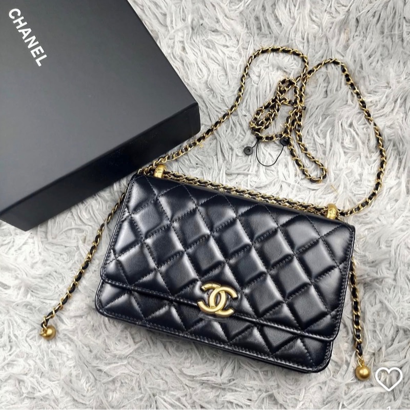 CHANEL 雙金球WOC 近全新-6