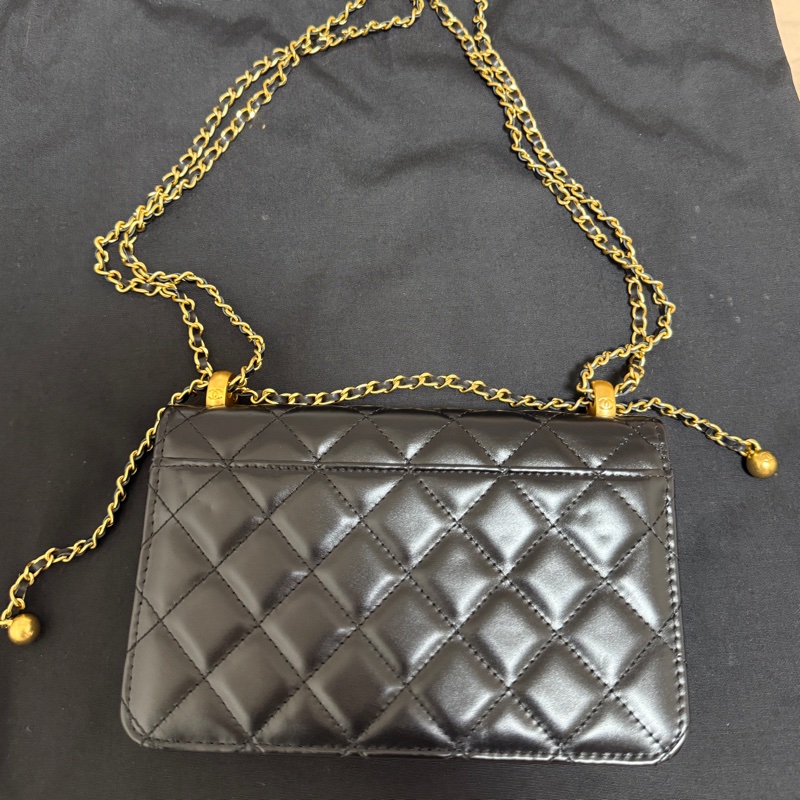 CHANEL 雙金球WOC 近全新-7