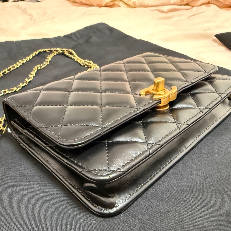 CHANEL 雙金球WOC 近全新-8