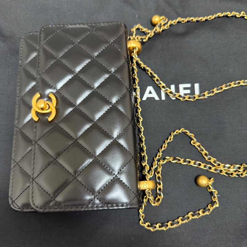 CHANEL 雙金球WOC 近全新-10