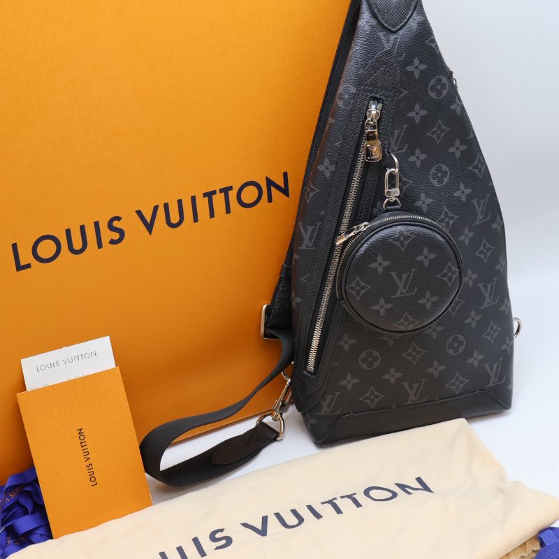 LOUIS VUITTON Duo斜背包 - 灰老花-14