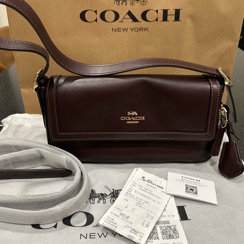 coach法棍包肩背斜背包近全新-0