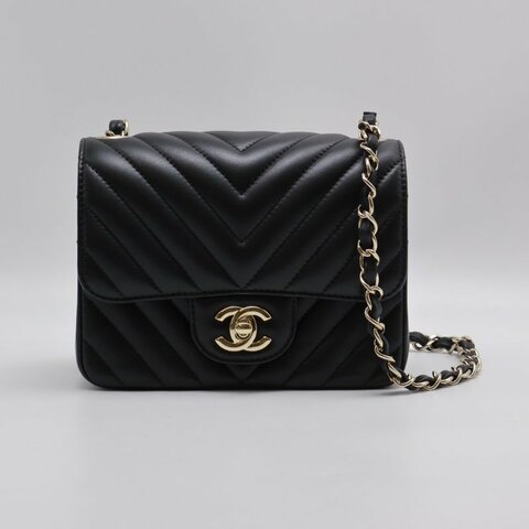 CHANEL V紋口蓋方胖子 17 - 黑金29開
