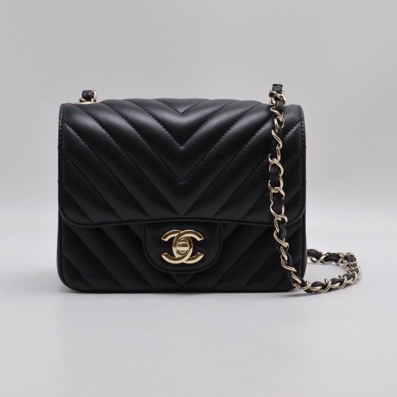 CHANEL V紋口蓋方胖子 17 - 黑金29開-0