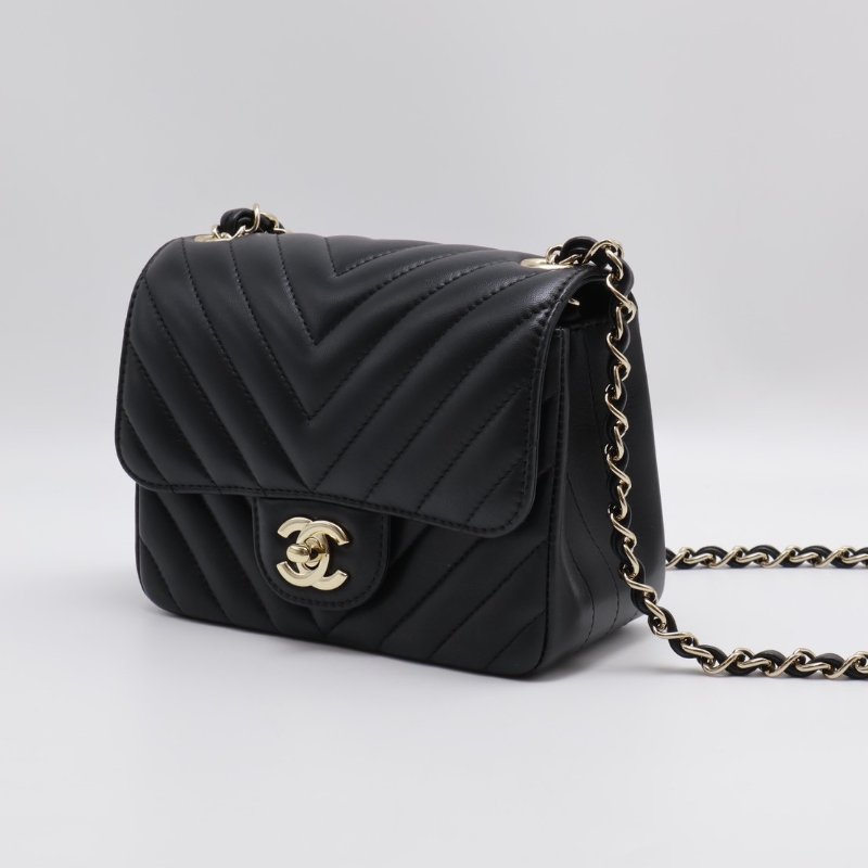 CHANEL V紋口蓋方胖子 17 - 黑金29開-6