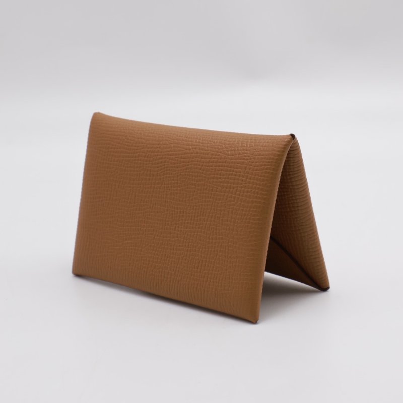 HERMES Calvi 卡包 - 金棕 B-4