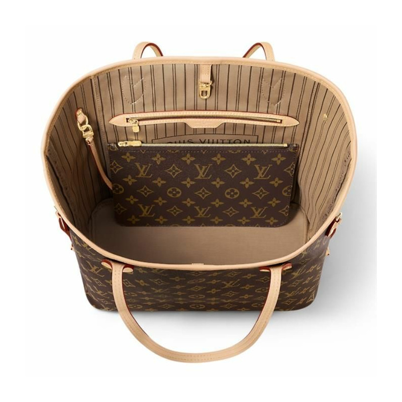 LOUIS VUITTON Neverfull MM 手袋/肩背包 米色 M46975-9