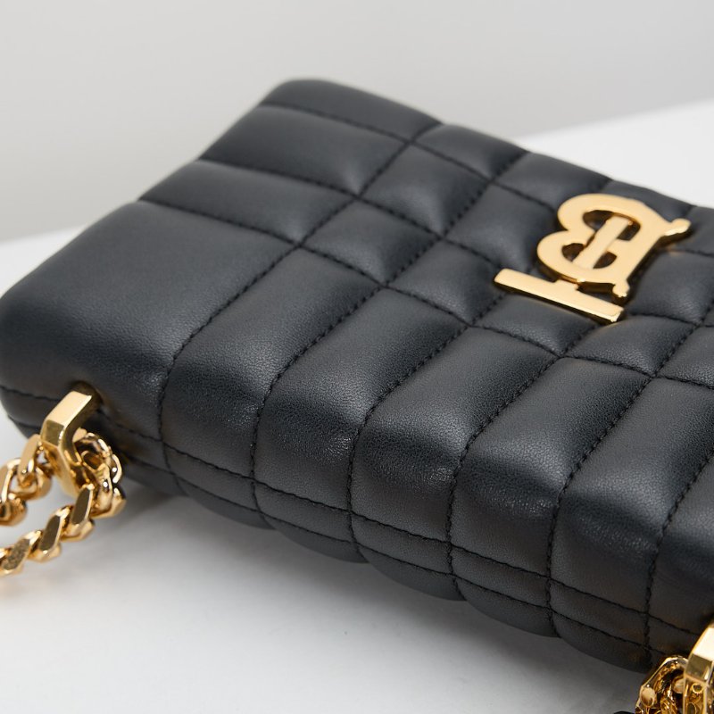 二手Burberry TB Lola mini 黑金-11