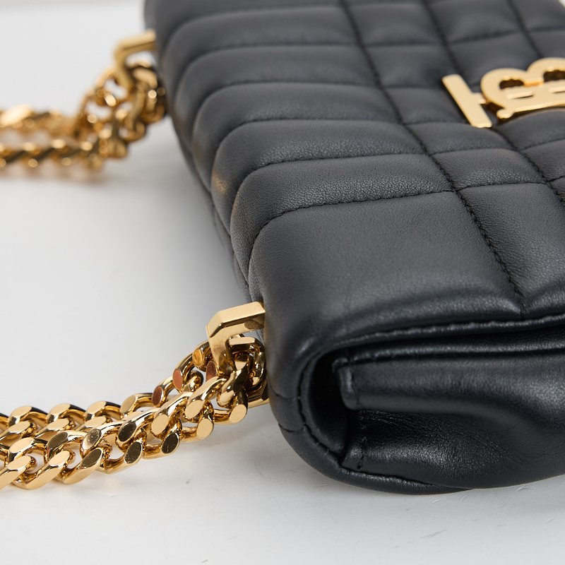 二手Burberry TB Lola mini 黑金-12